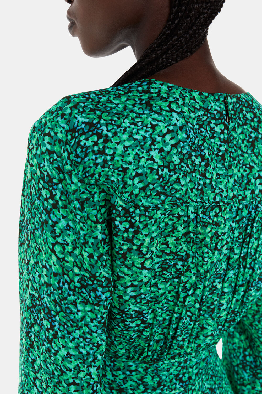 Green Dappled Floral Lori Dress